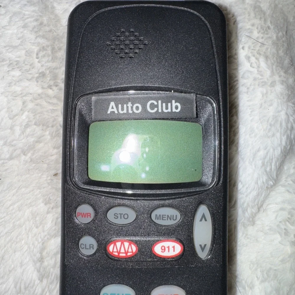 Vintage 1990's Nokia Model 100 THA-9 Mobile AUTOCLUB AAA Cell Phone UNTested EUC